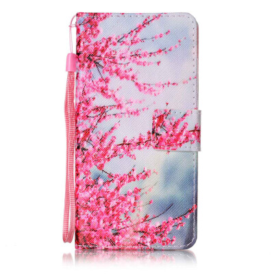 

Plum Blossom Design PU Leather Flip Cover Wallet Card Holder Case for Wiko Lenny 2