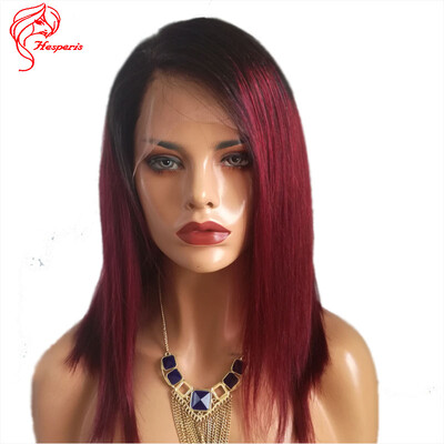 

Hesperis Top Quality Fashionable Brazilian Virgin Human Hair 1b T 99J Cute short Glueless Full Lace Human Hiar wigs