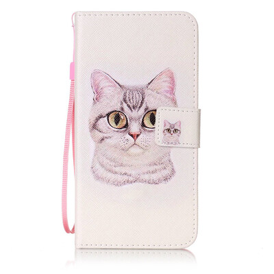 

Короткие волосы Cat Дизайн PU кожа флип Обложка Кошелек Карты Держатель чехол для Samsung Galaxy S6 Edge Plus/G9280