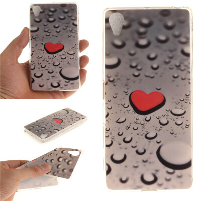 

Heart-shaped water droplets Pattern Soft Thin TPU Rubber Silicone Gel Case Cover for SONY Xperia X