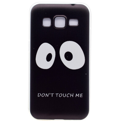 

Do not touch me Pattern Soft Thin TPU Rubber Silicone Gel Case Cover for Samsung GALAXY J3