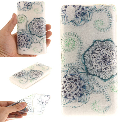 

Blue&green dream flower Pattern Soft Thin TPU Rubber Silicone Gel Case Cover for Lenovo K3 NoteA7000