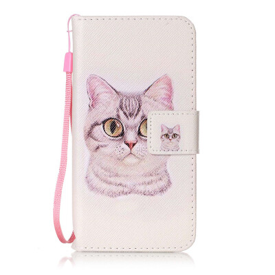 

Short Hair Cat Design PU Leather Flip Cover Wallet Card Holder Case for Samsung Galaxy SIII