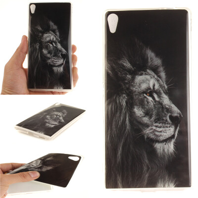 

Black lion Pattern Soft Thin TPU Rubber Silicone Gel Case Cover for SONY Xperia C6