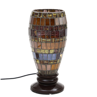 

A Ting Handmade Mosaic Glass Vase Table Lamp Multifunction Home Decorations