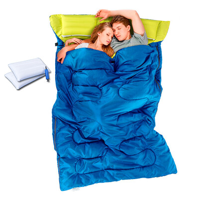 

Guest bag NatureHike couple double sleeping bag spring summer widening comfortable outdoor camping room lunch break adult double cotton sleeping bag tree green