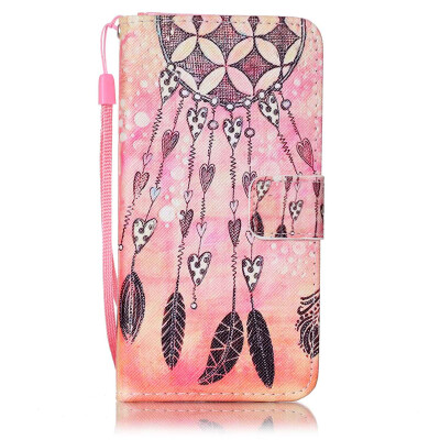 

Orange Chime Design PU Leather Flip Cover Wallet Card Holder Case for SAMSUNG J510