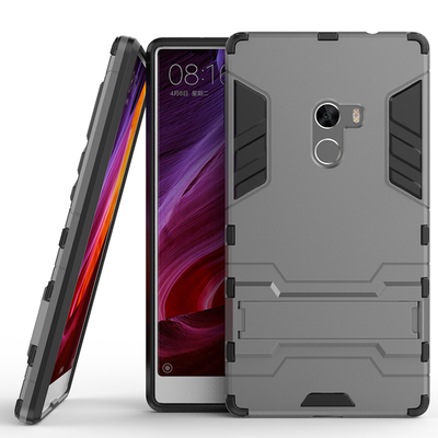 

Серый Slim Robot Armor Kickstand Ударопрочный жесткий корпус из прочной резины для XIAOMI MIX