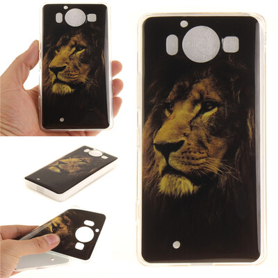 

Lions Pattern Soft Thin TPU Rubber Silicone Gel Case Cover for Nokia Lumia950