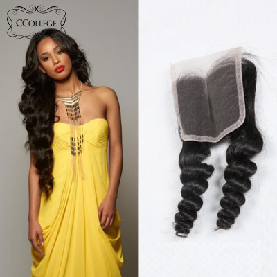 

8A Best Virgin Indian Closure Loose Wave Indian Lace Closure Bleached Knots Closures Free/2/3Part Virgin Human Hair Closure