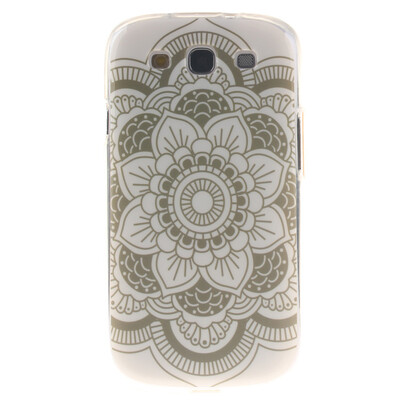 

White flowers Pattern Soft Thin TPU Rubber Silicone Gel Case Cover for SAMSUNG GALAXY SIII I9300