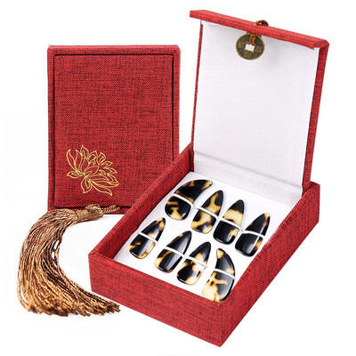 

Acacia (LOVEBIRD) Guzheng Nail Взрослый ребенок Nail Beginner Практика Аксессуары для музыкальных инструментов Groove Thick 8 штук XS1032 Medium