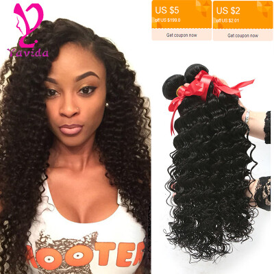 

7A Brazilian Virgin Hair 3 Bundles Brazilian Deep Wave wet and wavy virgin Brazilian hair Deep wave Human Hair Weave ali express