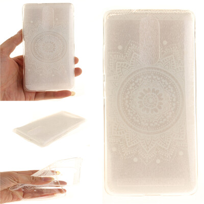 

White mandala Pattern Soft Thin TPU Rubber Silicone Gel Case Cover for Lenovo K5 Note