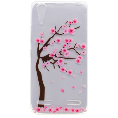 

Cherry tree Pattern Soft Thin TPU Rubber Silicone Gel Case Cover for Lenovo Lemon K30