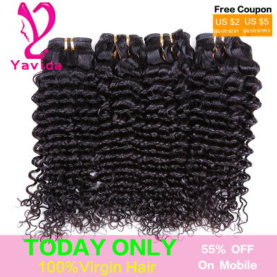 

Premium Brazilain virgin hair Deep wave 4 Bundles Brazilian curly virgin hair 100% curly weave Human Hair Brazilian Deep Wave
