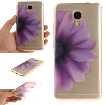 

Half flower Pattern Soft Thin TPU Rubber Silicone Gel Case Cover for MEIZU Note 3