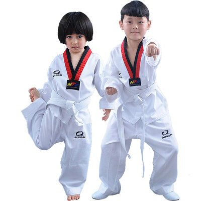 

Taekwondo suits homemade cotton long-sleeved children taekwondo suits adult racing clothes cotton taekwondo clothes training clothing