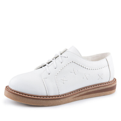 

Yisi Q exull round head with low heeled tendons at the end of the waterproof table casual shoes shoes 17154728 white 38