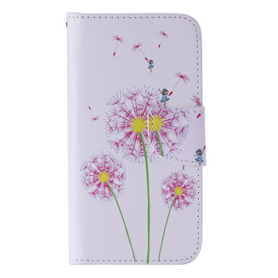 

Pink Dandelion Design PU Leather Flip Cover Wallet Card Holder Case for SAMSUNG S7