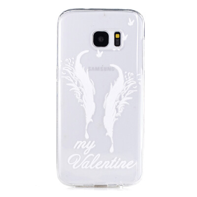 

Double feathers Pattern Soft Thin TPU Rubber Silicone Gel Case Cover for SAMSUNG GALAXY S7 Edge