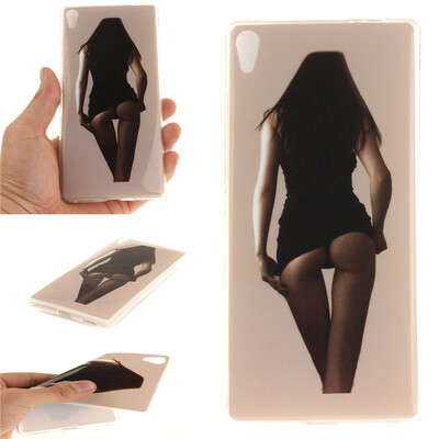 

Sexy Girls Pattern Soft Thin TPU Rubber Silicone Gel Case Cover for SONY Xperia C6