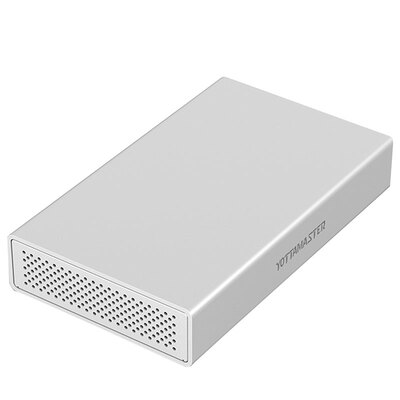 

YottaMaster PS100C3 aluminum alloy 35 inch Type-C hard disk box SATA30 serial desktop hard drive storage cabinet support 10TB hard disk silver
