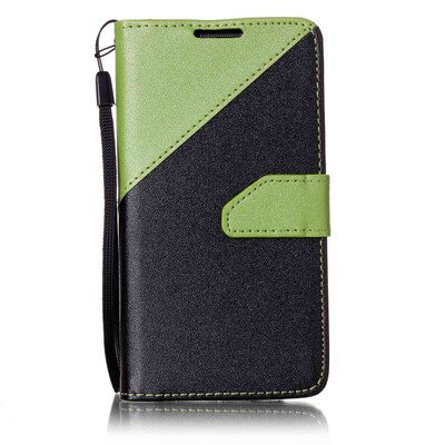 

Black + Green Design PU Leather Wallet Case Classic Flip Cover with Stand Function and Credit Card Slot for Samsung Galaxy S4