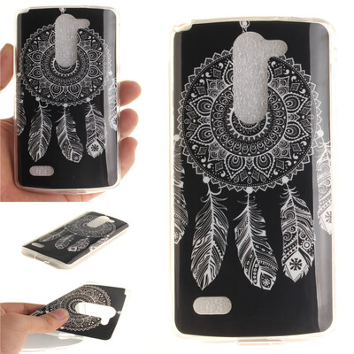 

Black wind chimes Pattern Soft Thin TPU Rubber Silicone Gel Case Cover for LG D337