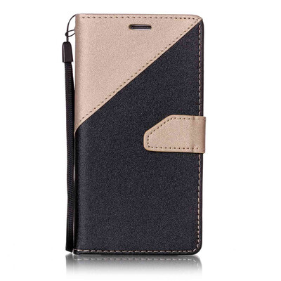

Black + earthly gold Design PU Leather Wallet Case Classic Flip Cover with Stand Function and Credit Card Slot for Samsung Galaxy