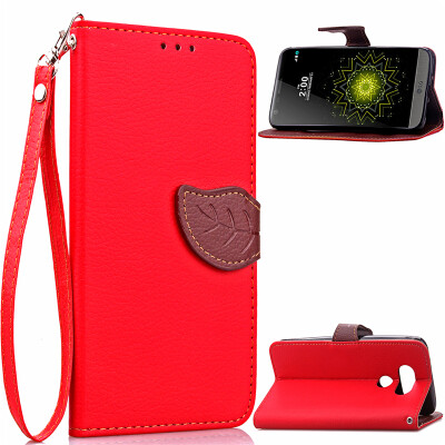 

Red Design PU Leather Flip Cover Wallet Card Holder Case for LG K5