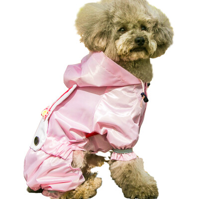 

Day pet pet raincoat spring and summer teddy VIP than bear small dog rain clothes C-423 pink 18 #