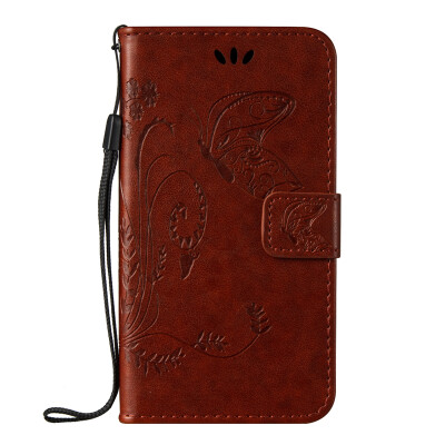 

Brown Embossed PU Leather Wallet Case Classic Flip Cover with Stand Function and Credit Card Slot for HUAWEI G620