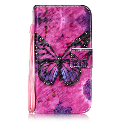 

Black Butterfly Design PU Leather Flip Cover Wallet Card Holder Case for Samsung Galaxy S7G9300