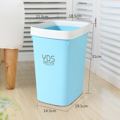 

Love heart still pressure plastic garbage bin household round paper baskets simple fashion plastic health barrels 10 liters sky blue 2 only installed