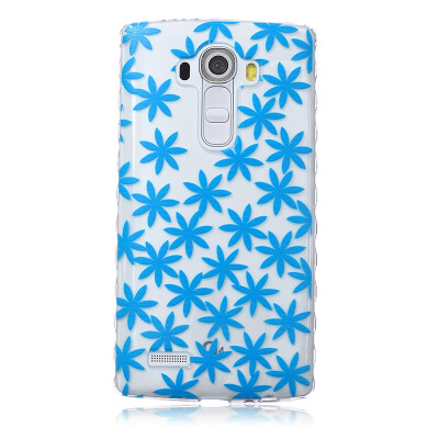 

Blue chrysanthemum Pattern Soft Thin TPU Rubber Silicone Gel Case Cover for LG G4