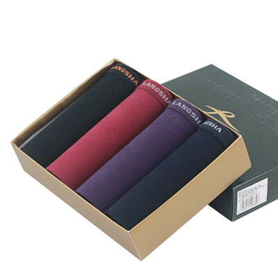 

Langsha Underwear Male Comfortable Men&39s Underwear Sexy Stretch Cotton Men&39s Triangle Underwear 4 Gift Box Blend 185 XXXL