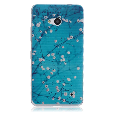 

Plum blossom Pattern Soft Thin TPU Rubber Silicone Gel Case Cover for Microsoft Lumia 640