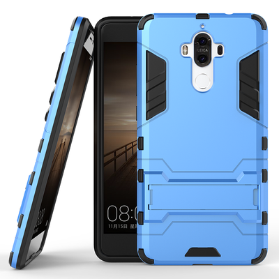 

Blue Slim Robot Armor Kickstand Shockproof Hard Rugged Rubber Back Case For HUAWEI Mate 9