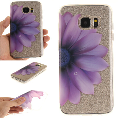 

Half flower Pattern Soft Thin TPU Rubber Silicone Gel Case Cover for SAMSUNG GALAXY S7 Edge