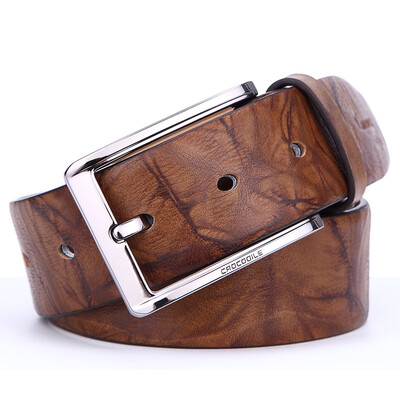 

Crocodile (CROCODILE) Business casual men's belt buckle buckle leather belt tide 13671102-03 brown