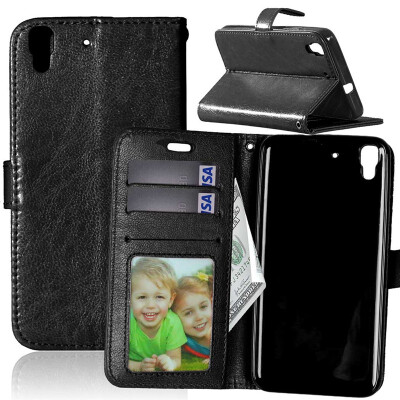 

Black Style Classic Flip Cover with Stand Function and Credit Card Slot for HUAWEI Honor 4A/Y6