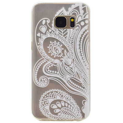 

Half flower Pattern Soft Thin TPU Rubber Silicone Gel Case Cover for Samsung GALAXY S7