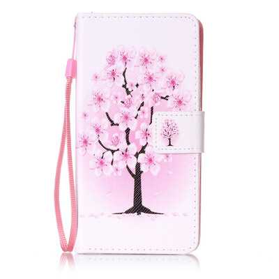

Peach Blossom Design PU Leather Flip Cover Wallet Card Holder Case for Huawei Honor 5C