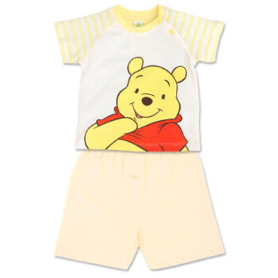 

Disney baby children's short-sleeved shorts suit jacket pants out of the shoulder set suit 831610373 yellow 73 yards