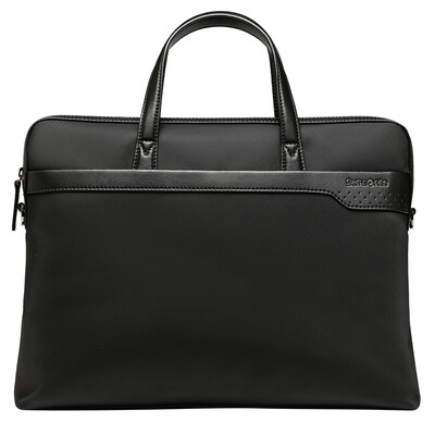 

Samsonite Mens Handbag Business Briefcase Laptop Crossbody with Leather Bag BR609001 Black