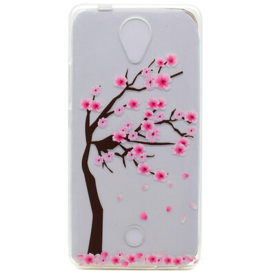 

Cherry tree Pattern Soft Thin TPU Rubber Silicone Gel Case Cover for Wiko U Feel