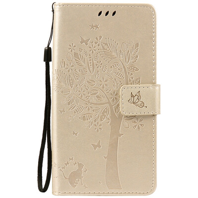 

Gold Tree Design Кожа PU флип крышки Кошелек Карты Держатель чехол для Zenfone ZB551KL