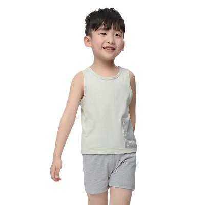 

Yu Zhaolin children's T-shirt boy sleeveless vest shorts home service suit M426624 line point wind 130 yards