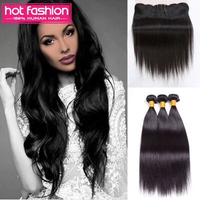 

Peruvian Virgin Hair With Frontal 3 Bundles Hot Fashion Hair Peruvian Straight With Frontal Hair Bundles And Frontal On Sale